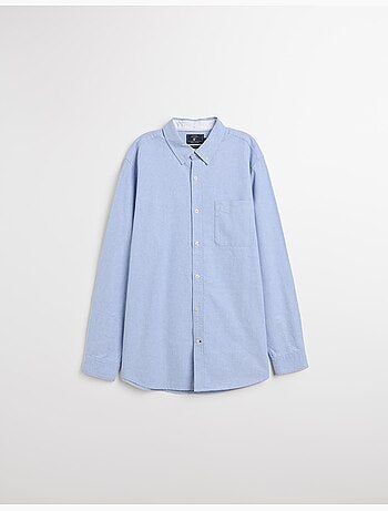 Camiseta Oxford de manga larga para hombre, MO Fashion