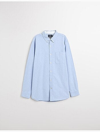 Camiseta Oxford de manga larga para hombre, MO Fashion