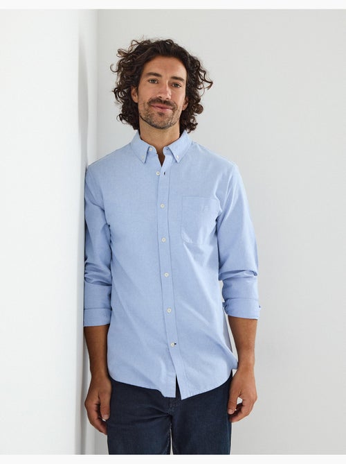 Camiseta Oxford de manga larga para hombre, MO Fashion - Kiabi Camiseta Oxford de manga larga para hombre, MO Fashion - Kiabi