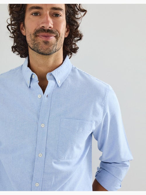 Camiseta Oxford de manga larga para hombre, MO Fashion - Kiabi Camiseta Oxford de manga larga para hombre, MO Fashion - Kiabi