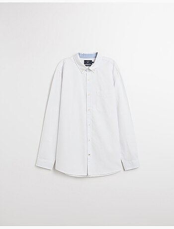 Camiseta Oxford de manga larga para hombre, MO Fashion