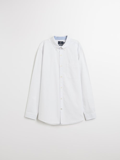Camiseta Oxford de manga larga para hombre, MO Fashion - Kiabi