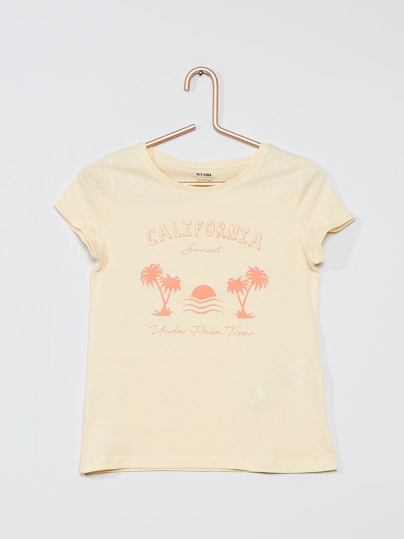 Camiseta  'palmeras' BEIGE - Kiabi