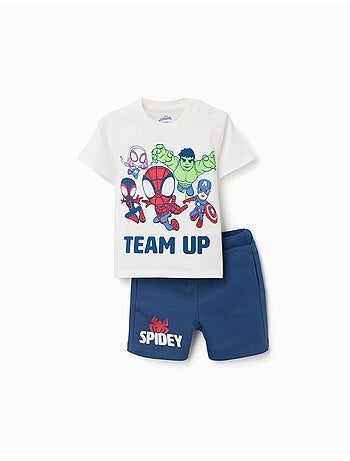 Camiseta + pantalón corto con estampado Spidey & Friends