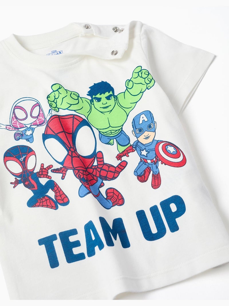 Camiseta + pantalón corto con estampado Spidey & Friends Azul oscuro - Kiabi