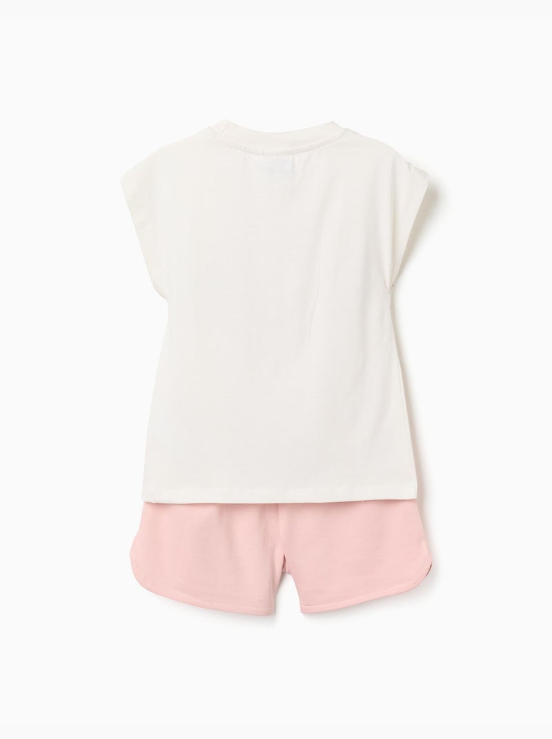 Camiseta + pantalón corto de algodón con estampado Kuromi Rosa claro - Kiabi