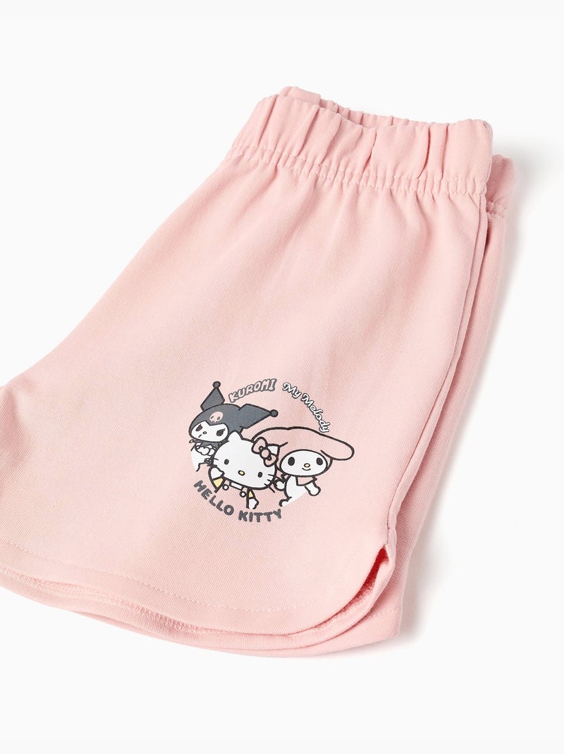 Camiseta + pantalón corto de algodón con estampado Kuromi Rosa claro - Kiabi