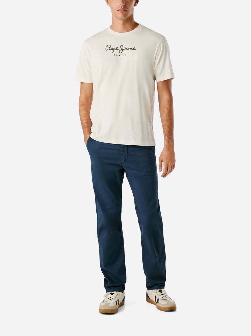 Camiseta para Hombre Pepe Jeans Marfil - Kiabi