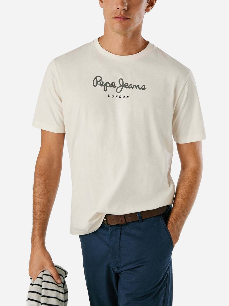 Camiseta para Hombre Pepe Jeans Marfil - Kiabi