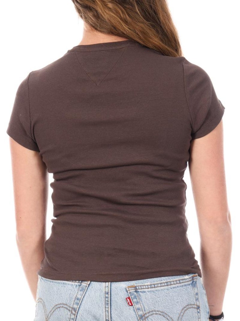 Camiseta para Mujer Tommy Hilfiger Marrón capuchino - Kiabi