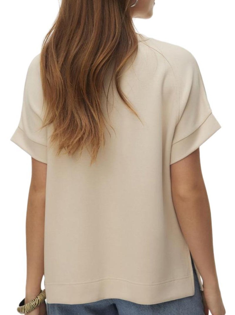 Camiseta para Mujer Vero Moda Hali Beige - Kiabi