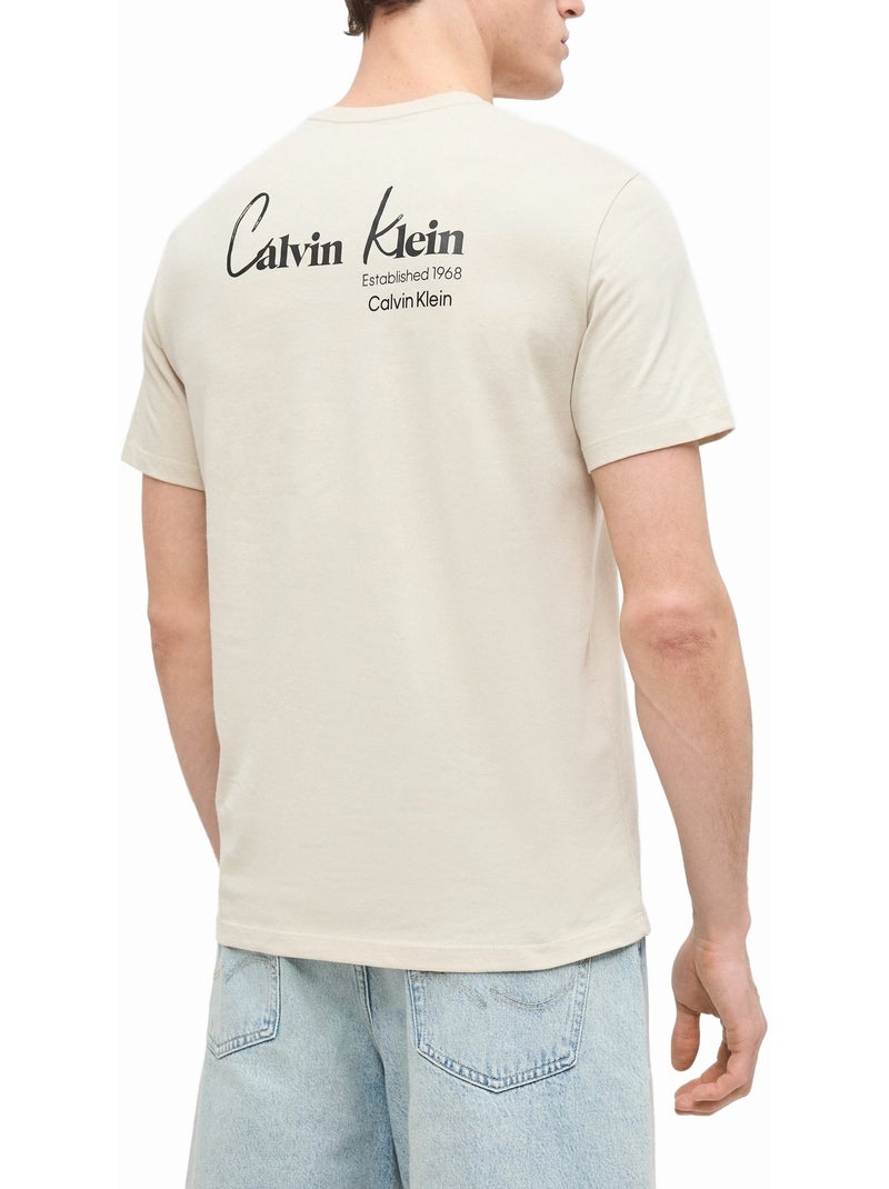 Camiseta para ponerse - Calvin Klein Beige - Kiabi