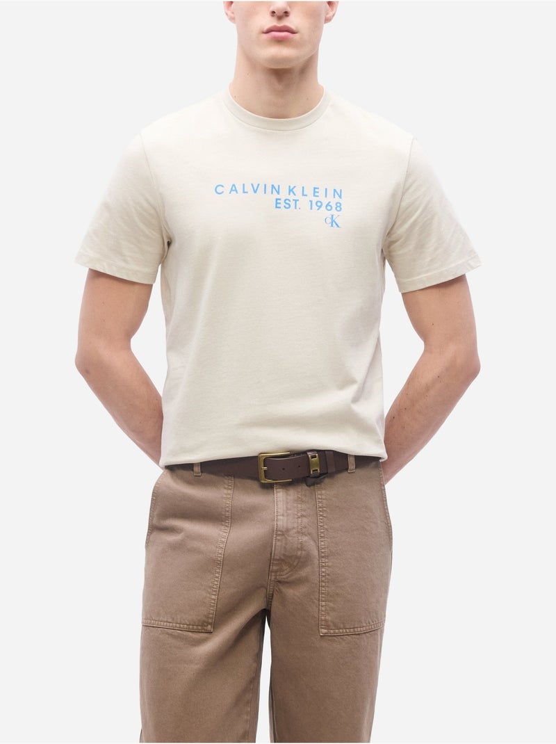 Camiseta para ponerse - Calvin Klein Beige - Kiabi