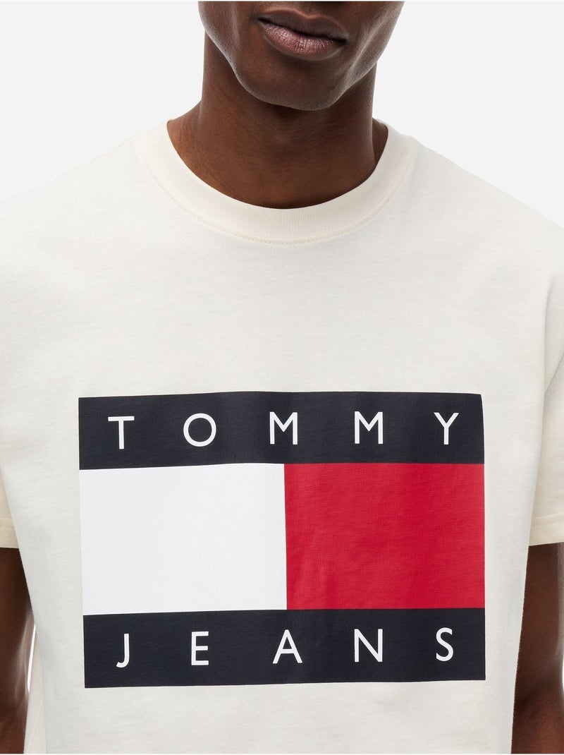 Camiseta para ponerse - Tommy jeans Blanco roto - Kiabi