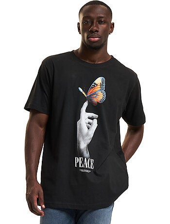Camiseta peace diseño mariposa para hombre - mister tee