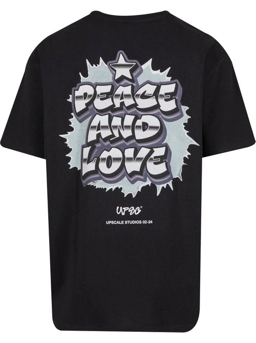 Camiseta peace&love de pesado para hombre - mister tee - Kiabi