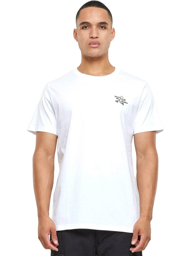 Camiseta penne va benne diseño bordado para hombre - mister tee Blanco - Kiabi
