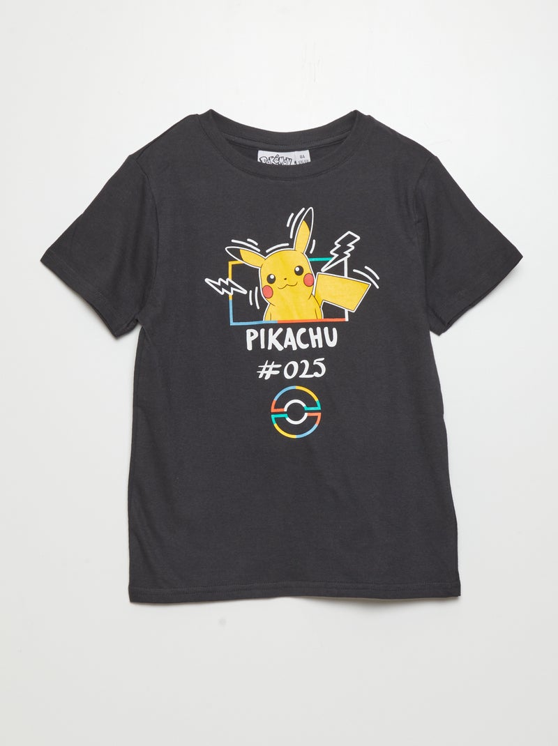 Camiseta 'Pikachu' 'Pokémon' gris oscuro - Kiabi