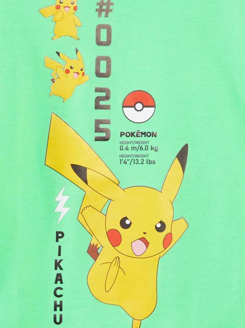 Camiseta 'Pikachu' 'Pokémon' VERDE - Kiabi