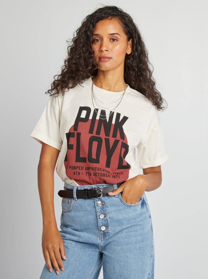 Camiseta 'Pink Floyd' de punto BLANCO - Kiabi