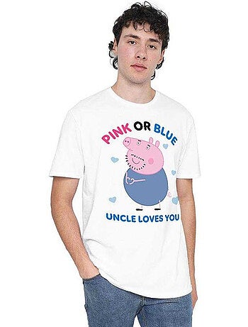 Camiseta pink or blue uncle pig loves you para adultos unisex - peppa pig