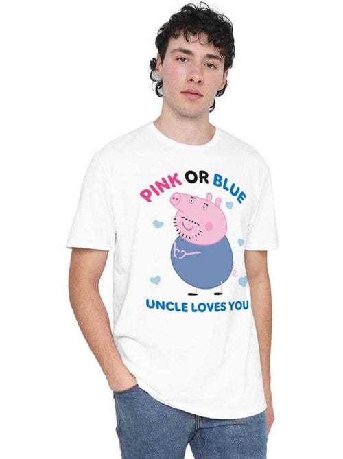 Camiseta pink or blue uncle pig loves you para adultos unisex - peppa pig - Kiabi