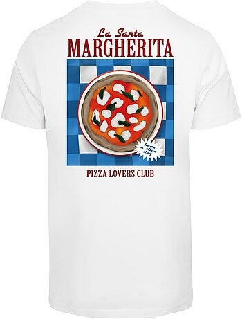 Camiseta pizza lovers club diseño estampado en espalda para hombre - mister tee