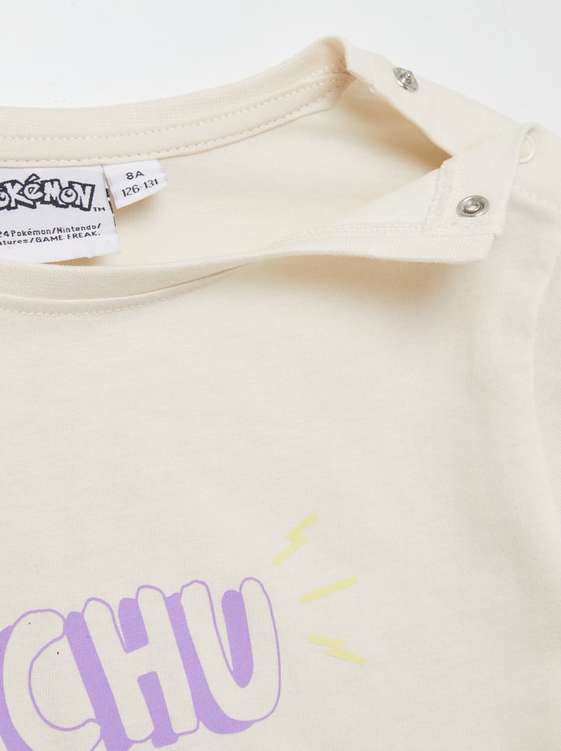 Camiseta "Pokémon" - colección fácil de poner BLANCO - Kiabi