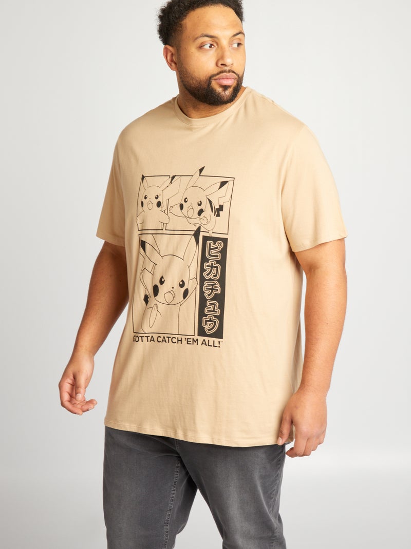 Camiseta 'Pokémon' con cuello redondo BEIGE - Kiabi