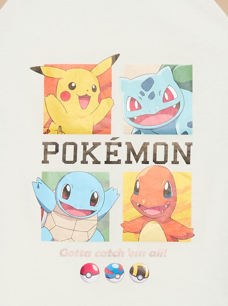 Camiseta 'Pokémon' de manga larga Beige - Kiabi