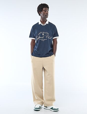 Camiseta polo estampada con mensaje