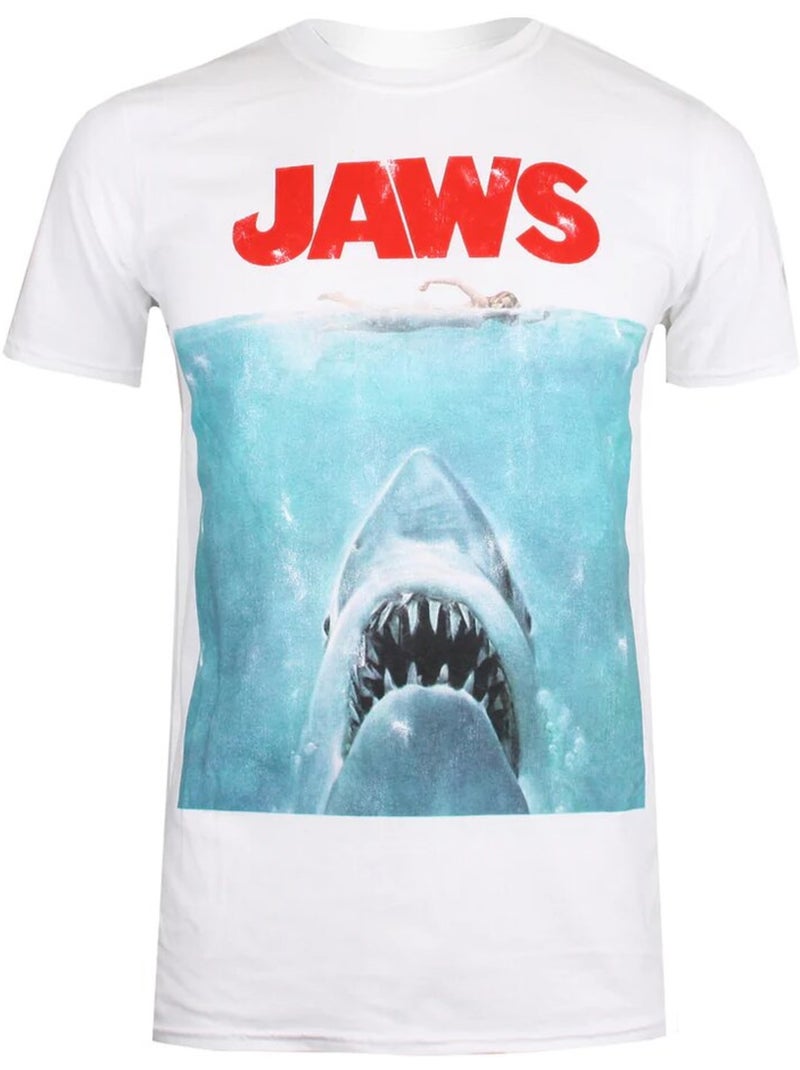 Camiseta póster para hombre - jaws Blanco Azul - Kiabi