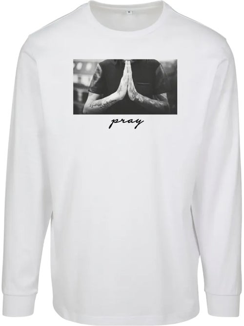 Camiseta pray de manga larga para hombre - mister tee - Kiabi
