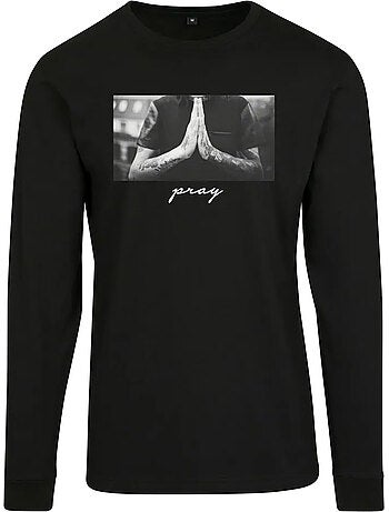 Camiseta pray de manga larga para hombre - mister tee