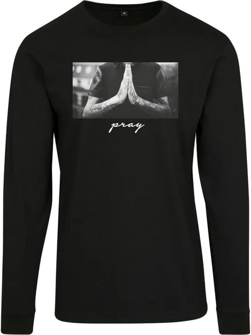Camiseta pray de manga larga para hombre - mister tee - Kiabi