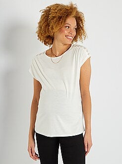 Camisetas de premamá y estampadas - blanco - Kiabi