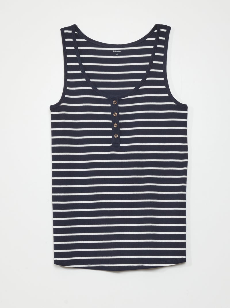 Camiseta premamá de tirantes AZUL - Kiabi