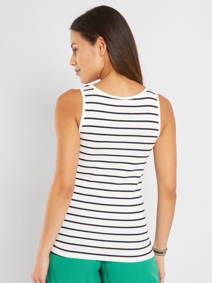 Camiseta premamá de tirantes BLANCO - Kiabi