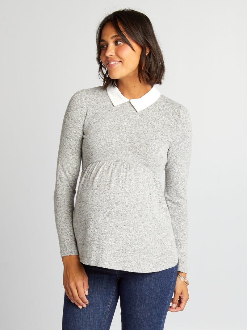 Camiseta premamá GRIS - Kiabi