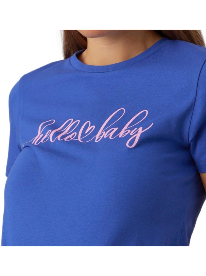 Camiseta Premamá Mamalicious para Mujer Azul - Kiabi
