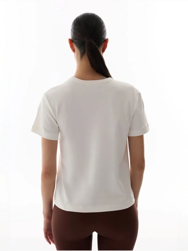 Camiseta premium de manga corta penti Blanco roto - Kiabi