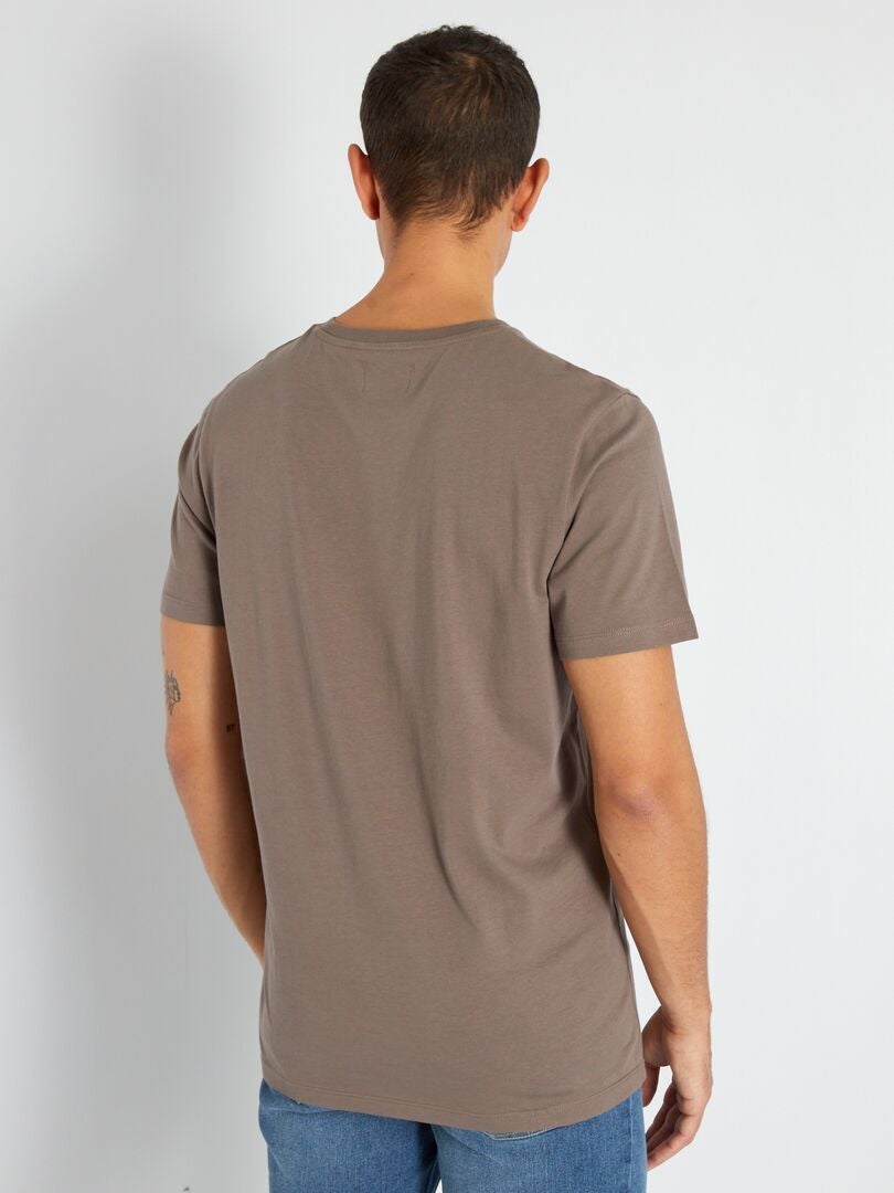 Camiseta 'Produkt' de algodón estampado topo - Kiabi