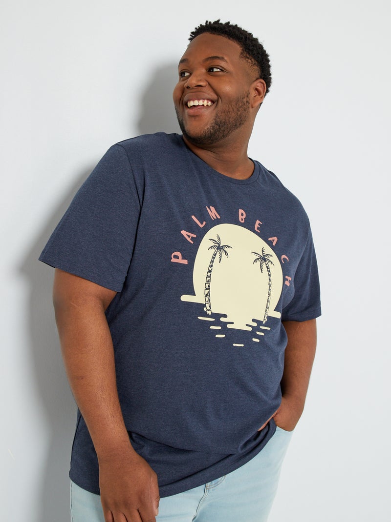 Camiseta 'Produkt' de punto azul - Kiabi