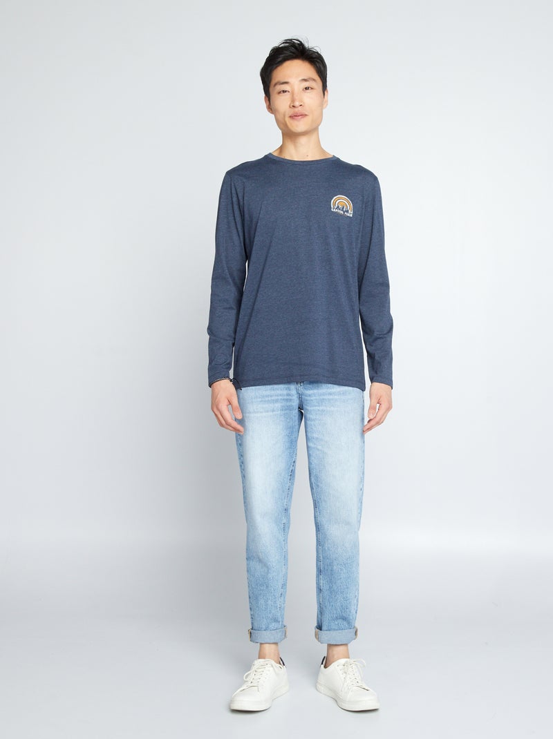 Camiseta 'Produkt' de punto azul gris - Kiabi