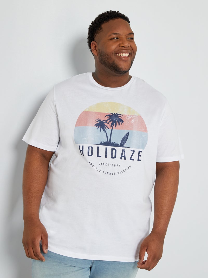 Camiseta 'Produkt' de punto blanco - Kiabi