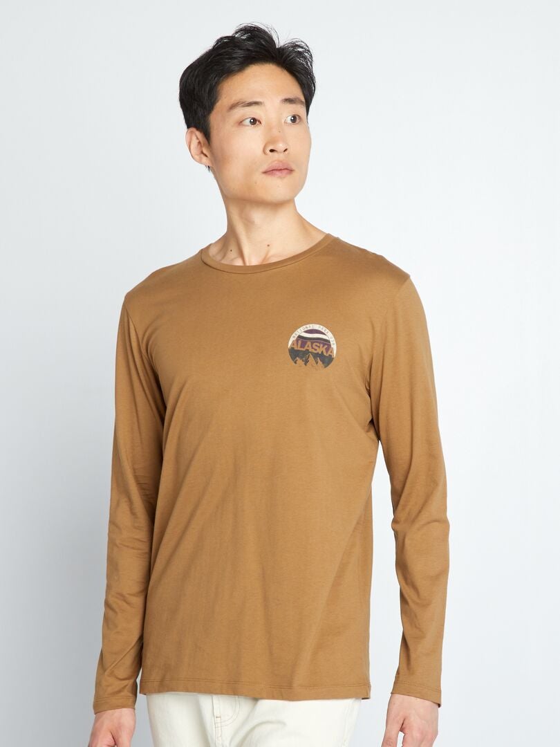 Camiseta 'Produkt' de punto camello - Kiabi