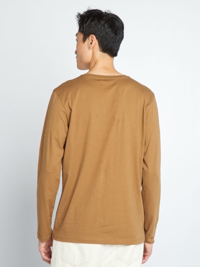 Camiseta 'Produkt' de punto camello - Kiabi