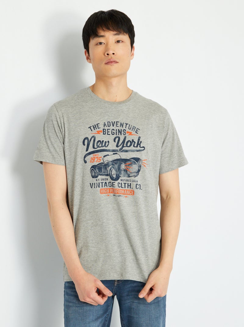 Camiseta 'Produkt' de punto gris - Kiabi