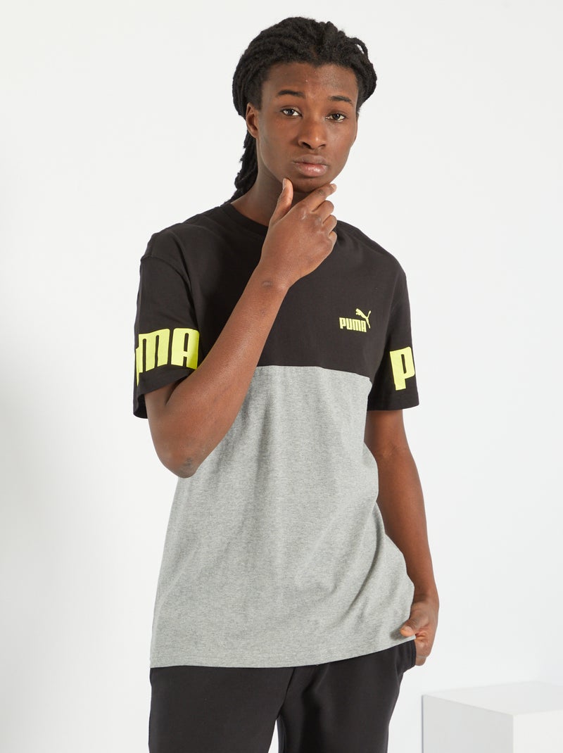 Camiseta 'Puma' 100 % algodón NEGRO - Kiabi