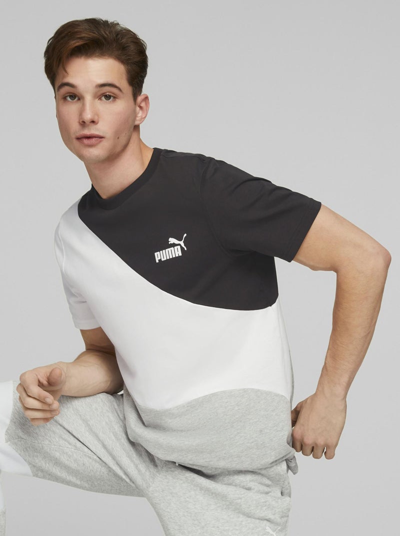 Camiseta 'Puma' colorblock NEGRO - Kiabi